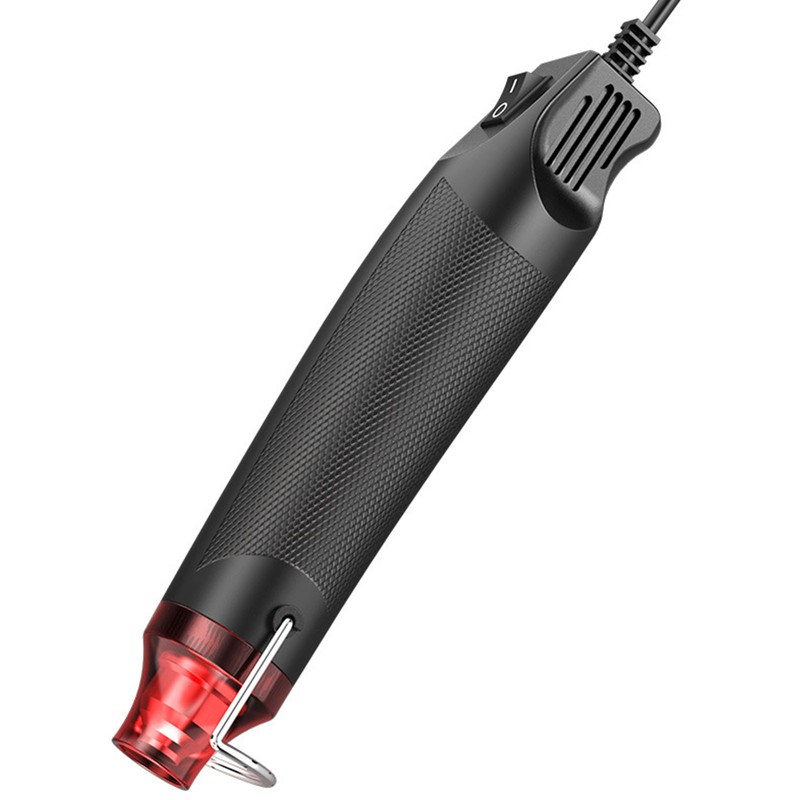 Mini Handheld Heat Gun Black Fast Heating Stainless Steel Outlet