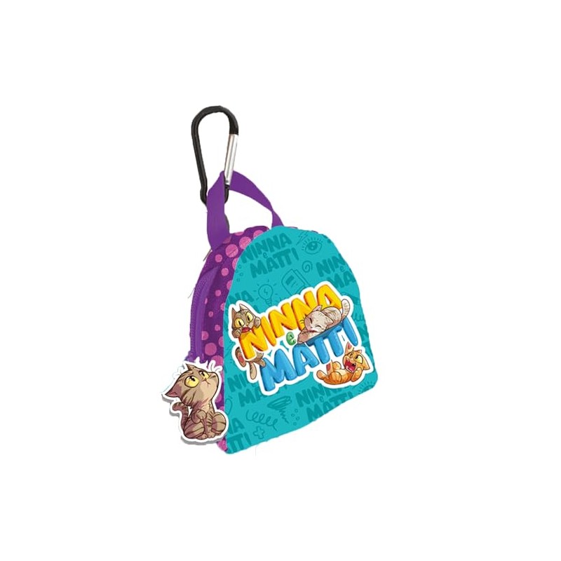 NINNA e MATTI Mini Backpack with Carabiner, Small Organizer, 8