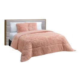 Elefantito Cobertor Con Borrega King Size Rosa Grizzly Térmico Diseño de la tela Liso