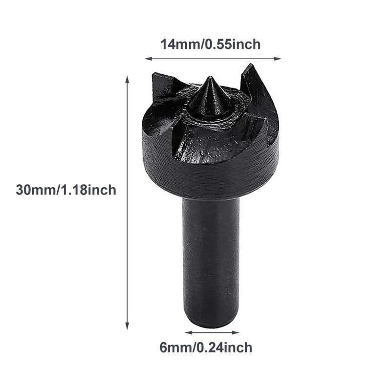 iayokocc Wood Lathe Turning Spur Cup Center, Thimble Drill Bit