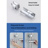 WUBAYI Shower Head Holder with 2 Hooks, Universal Shower Bracket
