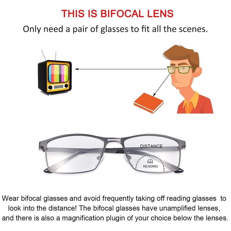 YIMI Photochromic Bifocal Reading Glasses UV Outdoor Sunglasses Computer Anti
