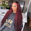Bafamiya HD Omber Burgundy 99J Jerry Curly Wigs Human Hair