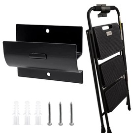 BTSEURY Wall Mount Ladder Grabber Ladder Storage Hook Heavy Duty Metal Ladder Organizer Garage Storage Organizer for Ladder Wheelbarrow Chair