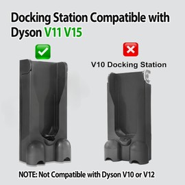 Pulyibo Vacuum Docking Station Compatible with Dyson V11, Wall Mount Docking Station for V15, Wall Mounted Accessories Bracket Part No. 970011-01/970011-02