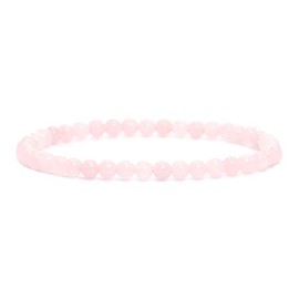 Genuine Gemstone Bracelet with Round 4 mm Beads – Various Lengths – Healing Stone Protective Stone Bracelet Lucky Charm Talisman Gift, Gemstone, Gemstone