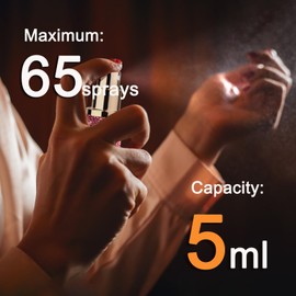 5ml Travel Perfume Atomizer, Glittery Pocket Perfume Dispenser, Perfume Travel Refillable Empty Spray Bottle, Pink Perfume Travel Tefillable for Women