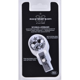 Baby Nova Rock Star Baby DX Pacifier Holder Heart & Wing 0 Months ~