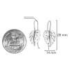AeraVida Boho Chic Tropical Charm Monstera Leaf Sterling Silver Dangle