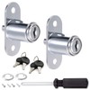 TIHOOD 2PCS Push Plunger Lock with 1pc Slotted Screwdriver, 3/4-inch(19mm)