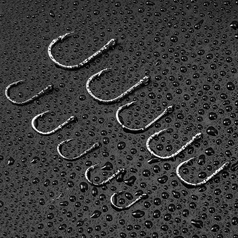 500PCS Premium Fishhooks, 10 Sizes High Carbon Steel Fishing Hooks,
