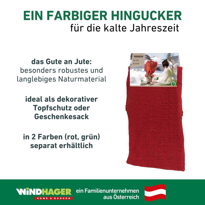 Windhager Jute Sack Eco Jute Bag, Fabric Bag, Potato Bag,