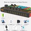 Sound Mixer Board, Voice Changer Sound Card with Multiple Sound