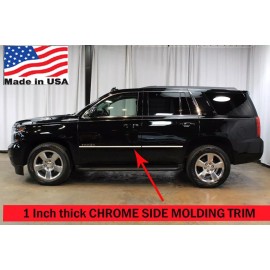 MyFrameAccessory Flexible Chrome Side Door Molding Rocker Panel Trim Kit For TAHOE 2015-2023