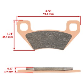 Caltric Brake Pads for Arctic Cat 550 Trv Hi EFI 2-Up Front Rear Brakes 2009-2010