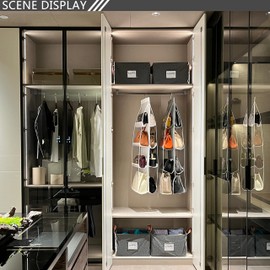 Zebricolo Storage System and Organiser, Suitable for Hanging in Wardrobe, Space-Saving for Living Room, Beige