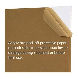 DistinctAndUnique Clear (32” x 48”) Cast Acrylic Plexiglass Sheet 3/16” Thick (4.5 mm) Easy to Cut Plastic Plexi Glass with Protective Paper for Signs, DIY Display Projects, Crafts, Shelves