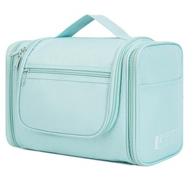 Large Hanging Toiletry Bag for Men and Women Travel Makeup Bag Organizer Portable Waterproof Bathroom Shower Bag Lightweight Shaving Bag (Mint Green)