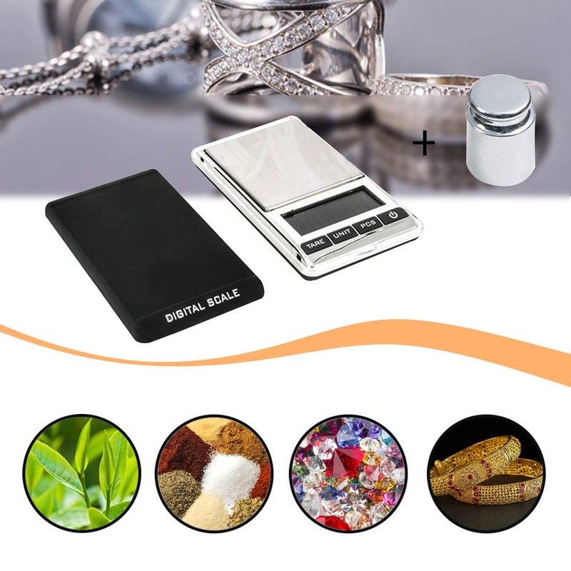 WedDecor Portable Digital Pocket Scale with Storage Pouch, Professional Multi-functional,