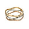 LuckyLy Anillo Mujer Acero Inoxidable, Baño de Oro Rosa 18k,