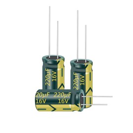 Cermant 20pcs 16V 220UF Capacitor 6x12mm(0.24x0.47in) High Frequency Aluminum Electrolytic Capacitors for TV, LCD Monitor, Game