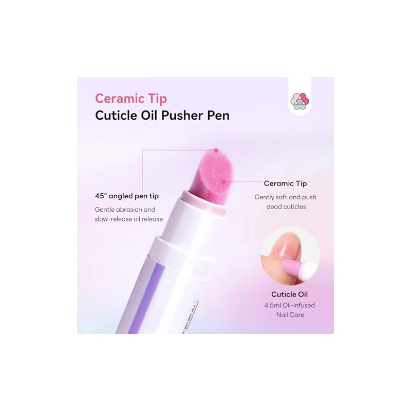 Saviland 3-in-1 Cuticle Remover and Nail Care Pen