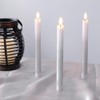 Eldnacele Flameless White Taper Candles with Remote Control Battery Operate