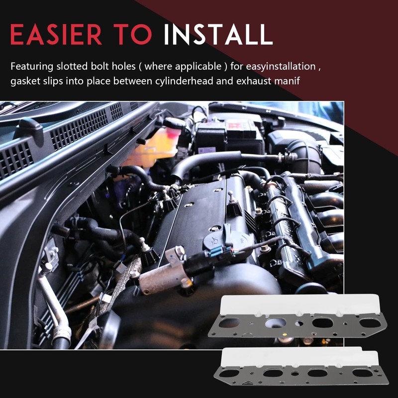 Donpida Exhaust Manifold Gasket and Bolt/Strud Set Compatible with Chrysler