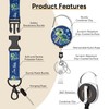 Handlein Retractable Badge Holder with Detachable Lanyard, Heavy Duty ID
