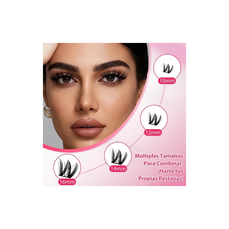 Gorgeous Olivia 88 Pestañas Postizas Kit Completo Rosa Chicle Rubí/d