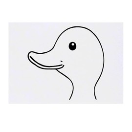 'Rubber Duck Head' Temporary Tattoo - Water Resistant, Skin-Safe, Non-Toxic Transfer (TO00079717)