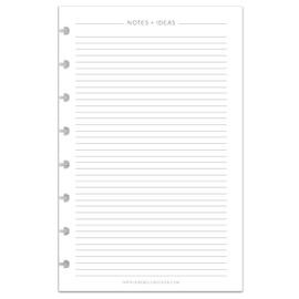 BetterNote Notes Refill Pages for Disc Notebooks, fits Happy Planner, Levenger Circa, TUL, Staples Arc, InkWell Press, Talia (Classic- 25 Sheets, 8-Disc, 5.5"x8.5")