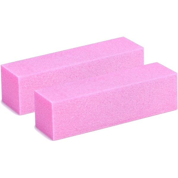 Nailfun 10 x Buffer Sanding Block for Gel Nails (Pink)