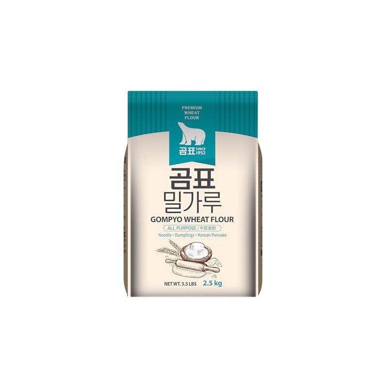Gompyo Wheat Flour, 5.5 Pound (Pack of 6)