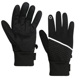 DELAESI Men's Winter Gloves Non-Slip Running Gloves Touchscreen Cycling Gloves Men's Winter Gloves Bicycle for Cycling Running Hiking