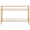 Siviline 42'' Wide Rectangular Console Table in Brass