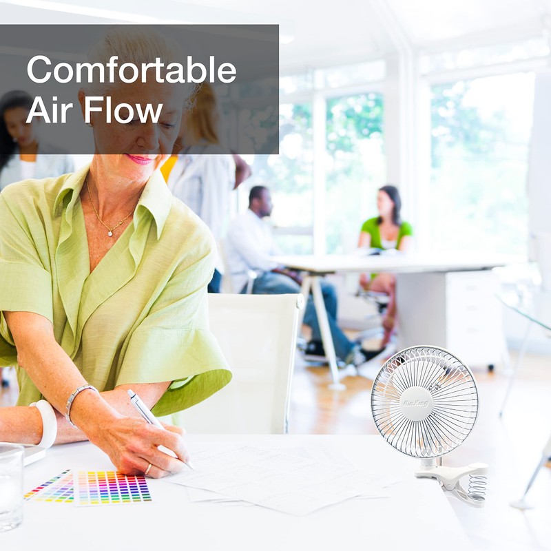 Air King Clip Fan, 6 inch, White