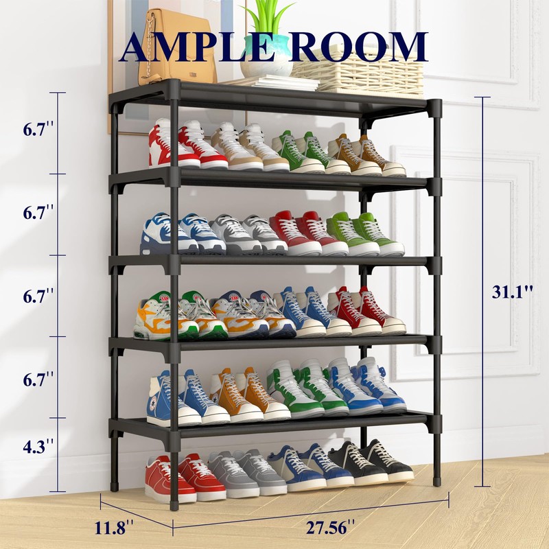Kitsure Shoe Rack - Non-Woven Shoe Rack Shelf, Shoe Organizer