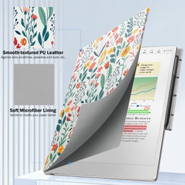 MoKo Case for Remarkable Paper Pro 2024 11.8", Lightweight Ultra-Thin Magnetic Case with Wide Pen Protective Clasp, Auto Sleep/Wake for Remarkable Pro 11.8", Flowers