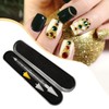 Dual-Ended Rhinestone Picker Dotting Pen with Two Interchangeable Wax Heads,