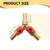 UOIENRT 3/8" ID 3 Way Hose Barb, Gas Fuel Valve