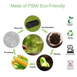 Biodegradable bin bags 100PCS, 20L small Bin Liner for Countertop Bin.Aievrgad 5.2 Gallon Trash/Garbage/rubbish Bags, 100% Recycled,Thick, degradable,compostable for Food/household/garden-black