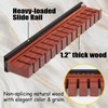 HeywoodCabin Premium Walnut Wood Belt Organizer with Sliding System -
