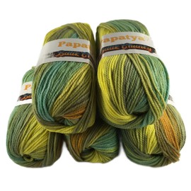 Rainbow Papatya Batik Chunky 5x100g Balls Shade 105BC