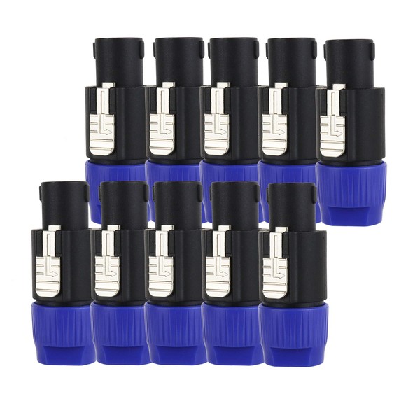 HBU 10 PCS 4 Pole Speakon Connectors - Pack of