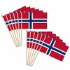 Norway 12x18in Stick Flag - 1 dozen pack