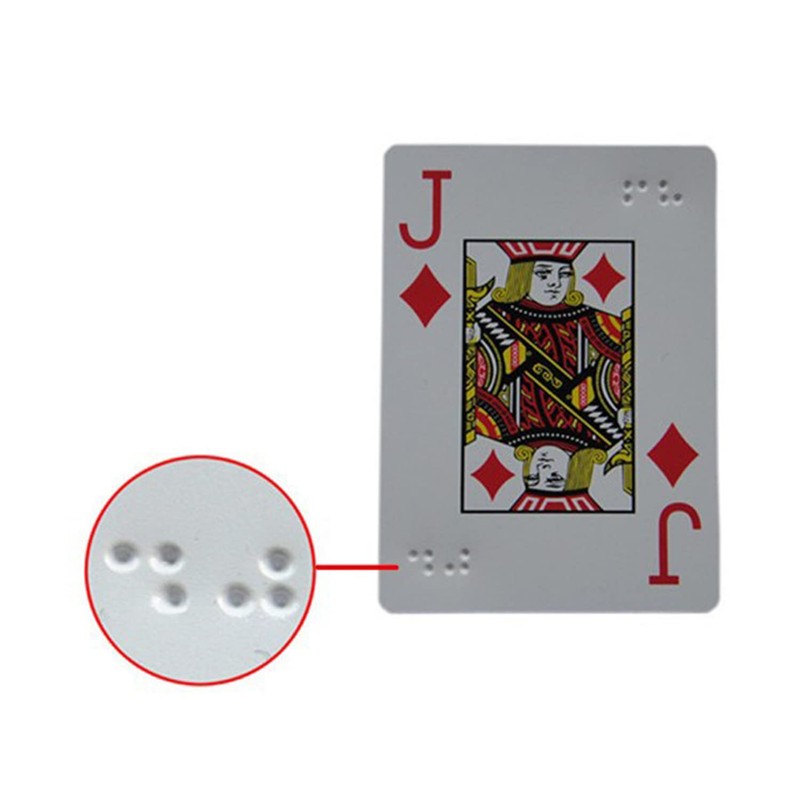 WANGCL Braille Playing Cards, Low Vision Poker Cards, IQ Games