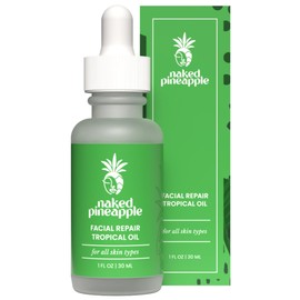 Naked Pineapple Tropical Oil - Hydrating Facial with Fruit Extract - Moisturizer, Barrier Protection & Elasticity for Face, Neck, Hair & Body - 1oz