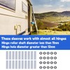 Akozon Garage Door Roller Sleeves, 20 Sets Garage Door Hinge