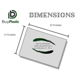 BuyPlastic P-95 Frosted, Colorless Acrylic Plexiglass Plastic Sheet, 3/8" Thick x 18" x 24" and More, Plexi Glass Dimensions - 17.75 in x 23.75 in